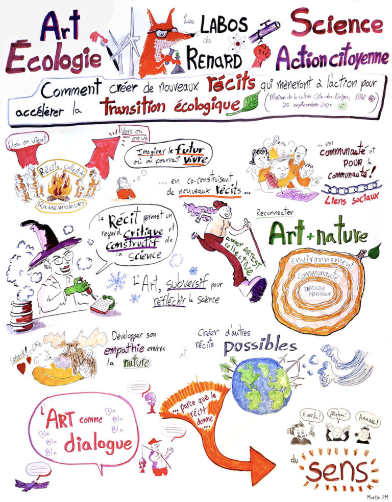 Facilitation graphique lors des Labos du renard sur la transition écologique