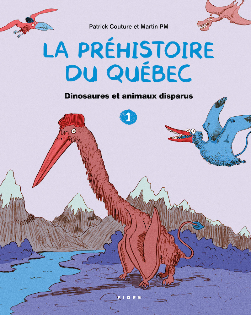 Illustration de la couverture du tome 1 de la Préhistoire du Québec, publié chez Fides