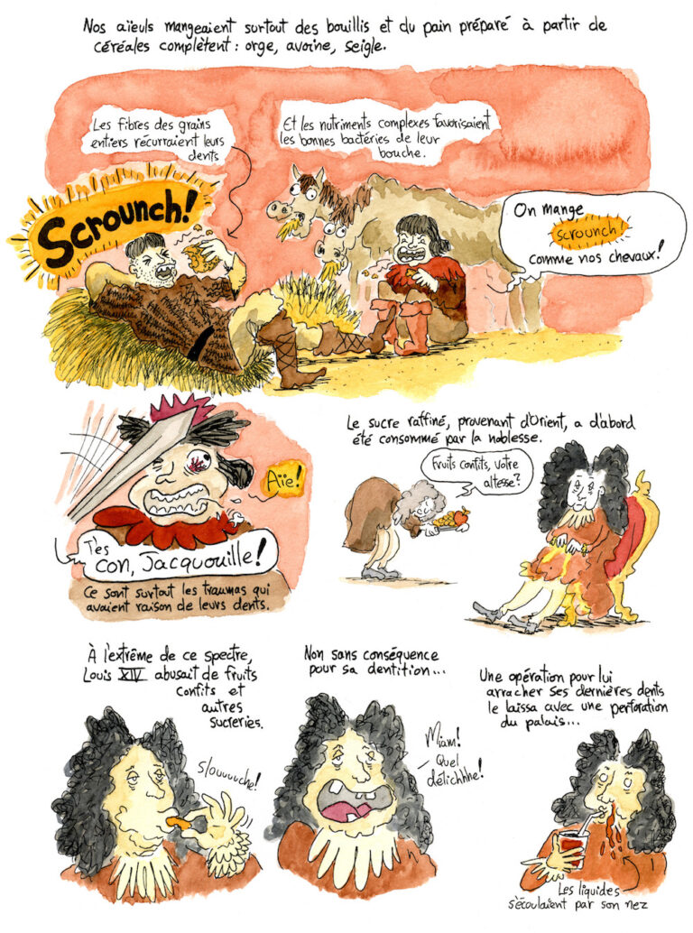 Bande dessinée sur l'histoire du sucre et la santé dentaire p03