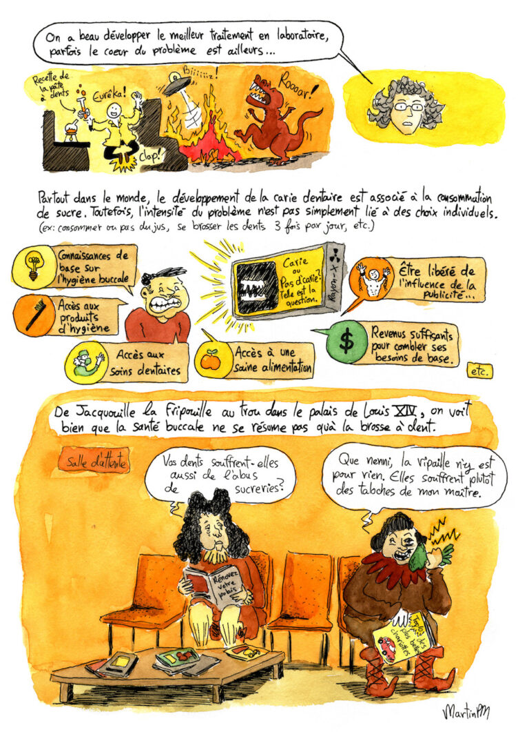 Bande dessinée sur l'histoire du sucre et la santé dentaire p09