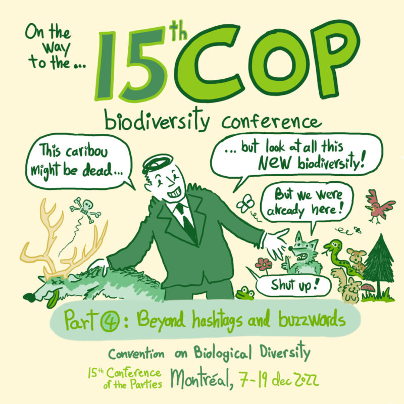 A short comic about COP15 in Montreal, biodiversity and nature positive