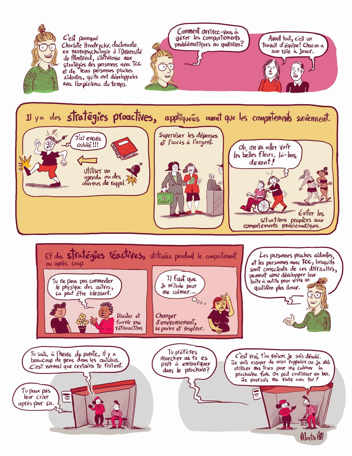 Bande dessinée de vulgarisation scientifique sur le traumatisme crânio-cérébral avec la collaboration de la doctorante Charlotte Hendryckx de l'Univeristé de Montréal